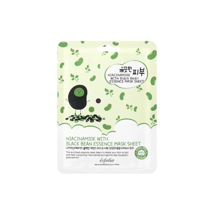 Esfolio Niacinamide Essence Sheet Mask Discoloration Reducing Face Mask 25 ml