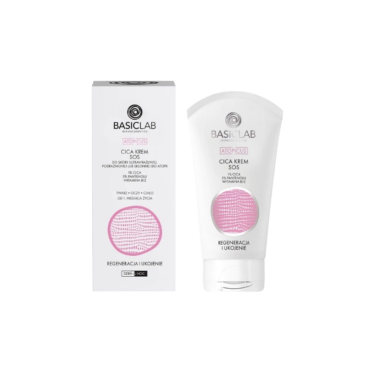 BasicLab Atopicus Cica SOS Crème voor de ultra-gevoelige of atopische huid 50 ml