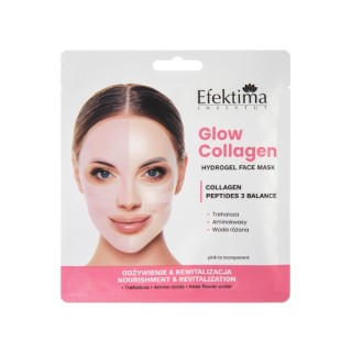 Efektima Glow Collagen Sheet Mask met collageen en peptiden, 1 stuk