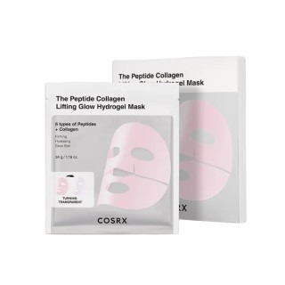 COSRX Peptide Collagen Glow Hydrogel Masken-Set, 3 hydro mit Peptiden und Kollagen, 34 g x 3 Stück