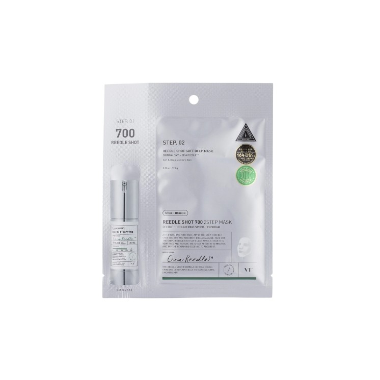 VT Cosmetics Reedle Shot 700 2Step Mask ujędrniająca Maska do twarzy w płachcie 1,5 g + 25 g