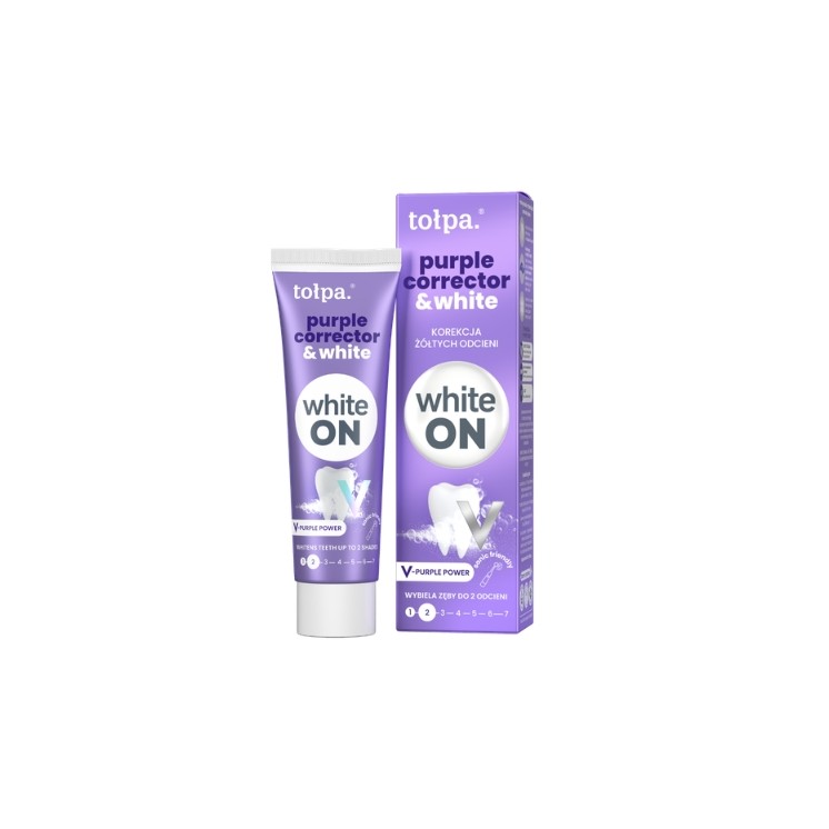 Tołpa Zahncreme Purple Corrector & White zur Korrektur gelblicher Zahnverfärbungen, 75 ml