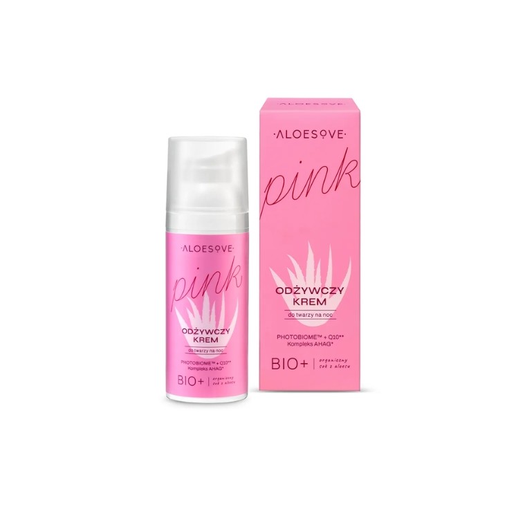 Aloë vera Pink voedende nachtcrème voor het gezicht 50 ml