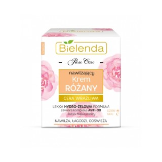 Bielenda Rose Care Hydraterende en verzachtende gezichtscrème met rozenmotief 50 ml