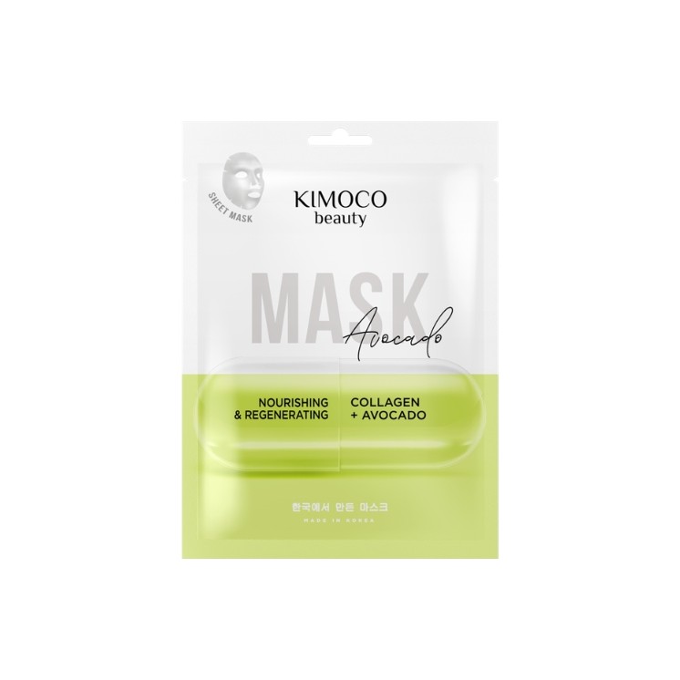Kimoco Beauty Avocado Nourishing and Regenerating Avocado Sheet Mask 23 ml