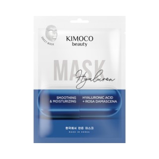 Kimoco Beauty Hyaluron Smoothing and Moisturizing Sheet Mask met hyaluronzuur 23 ml
