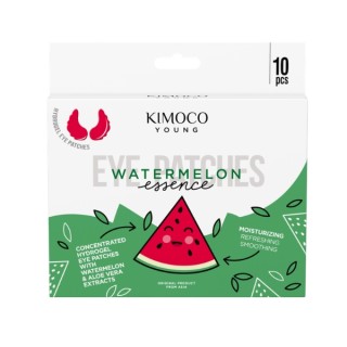 Kimoco Young Watermelon Essene Augenpads mit Wassermelonen- und Aloe-Extrakten, 10 Stück