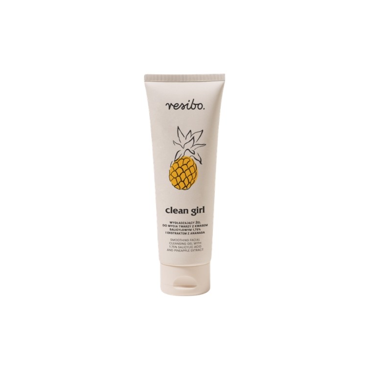Resibo Clean Girl Smoothing Facial Washing Gel with Salicylic Acid and Pineapple Extract 125 ml