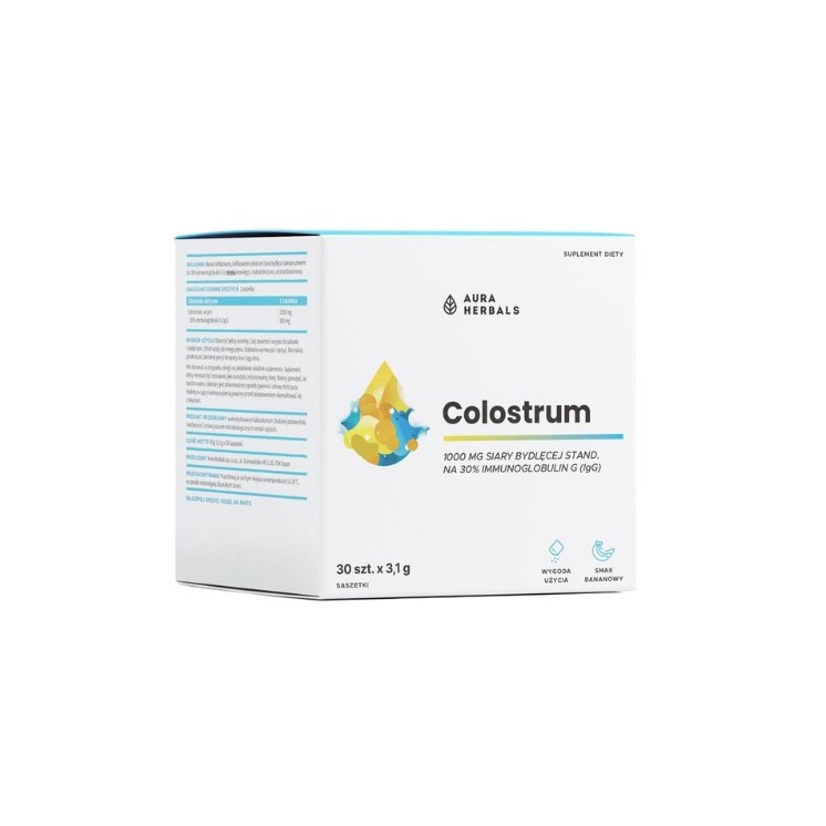 Aura Colostrum 1000mg Banan 30 saszetek