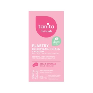 Tanita SkinLab Plastry do depilacji ciała z woskiem Cica+Skwalen 12 sztuk