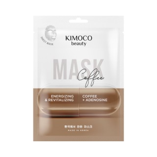 Kimoco Beauty Coffee Energizing Sheet Mask mit Kaffeebohnenextrakt 23 ml