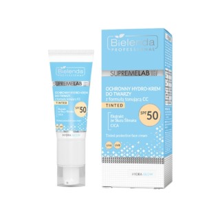 Bielenda Professional SUPREMELAB Hydra Glow Protective Hydro -Gesichtscreme mit CC-Formel SPF50 40 ml