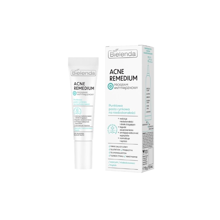 Bielenda Acne Remedium punktowa Pasta cynkowa na niedoskonałości 15 g
