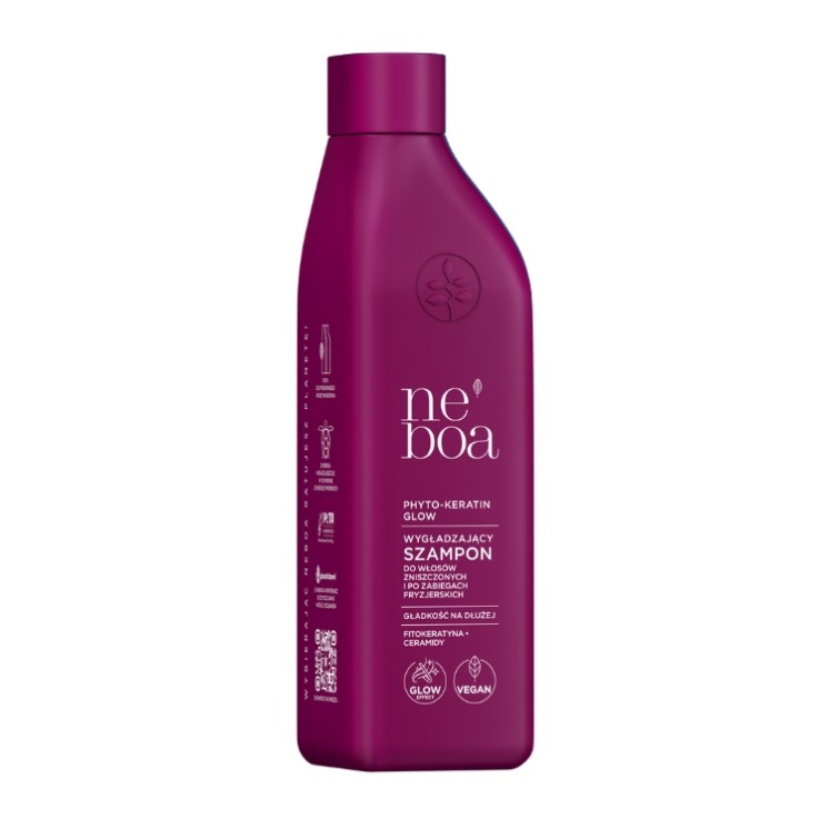 Neboa Phyto-Keratin Glow Glättendes Shampoo für geschädigtes und behandeltes Haar, 300 ml