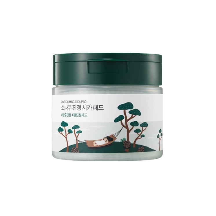 Round Lab Pine Calming Cica Pads, glättende und beruhigende Gesichtspads, 50 Stück