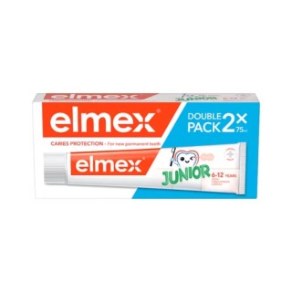 Elmex Junior Tandpasta voor kinderen van 6-12 jaar, 2 x 75 ml