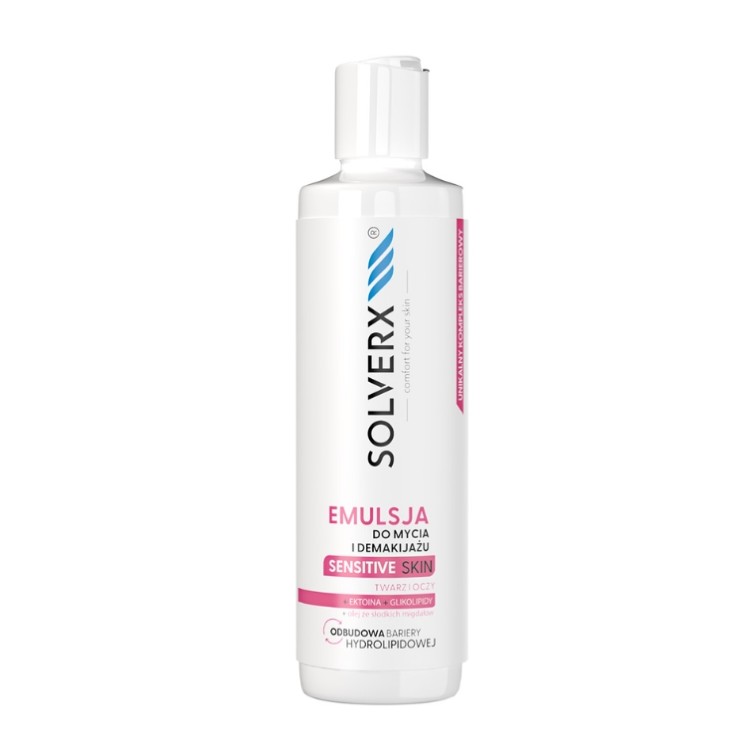 Solverx Sensitive Skin Emulsion for cleansing and removing make-up from the face and eyes 200 ml