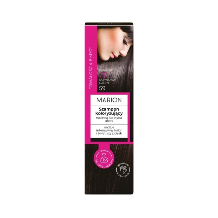 Marion Color Shampoo 4-8 washes /2.0/ Satin Black 100 ml
