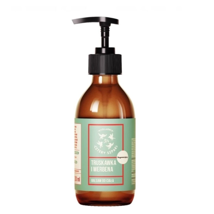Mydlarnia Cztery Szpaki Regenererende Lichaamsbalsem Aardbei en Verbena 200 ml