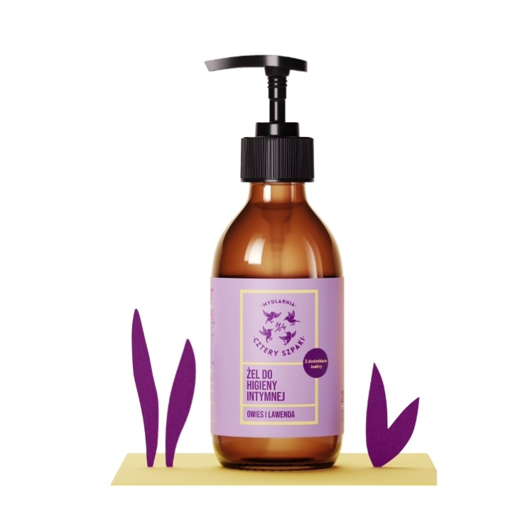 Mydlarnia Cztery Szpaki natuurlijke intieme hygiënegel Haver en Lavendel 200 ml
