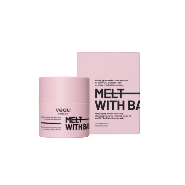 Veoli Botanica Melt with Balance emulgerende, talgregulerende make-upremoverboter met SPF 40 g