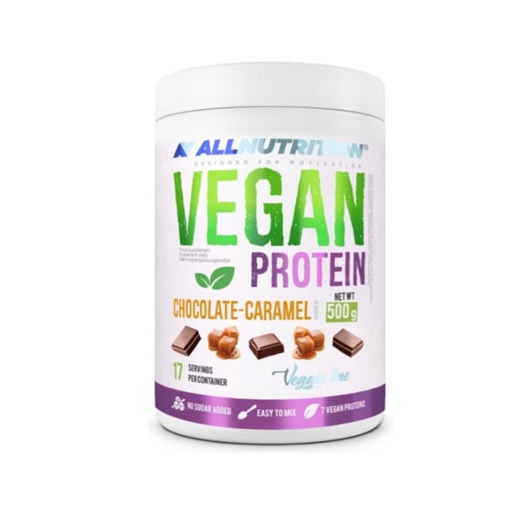 AllNutrition Vegan Protein Sugar-Free Vegan Protein Chocolate Caramel 500 g