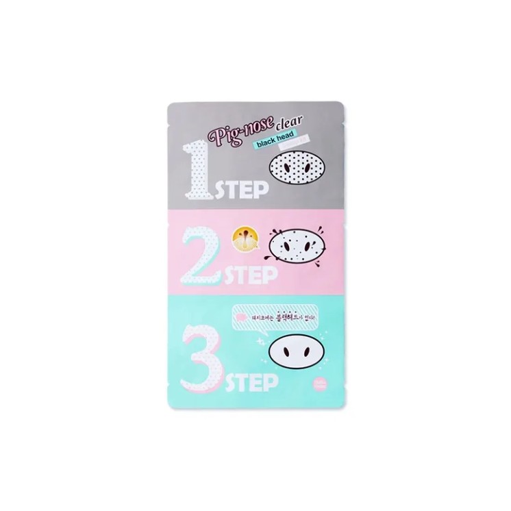 Holika Holika Pignose clear black head Maseczka na nos w 3 krokach 