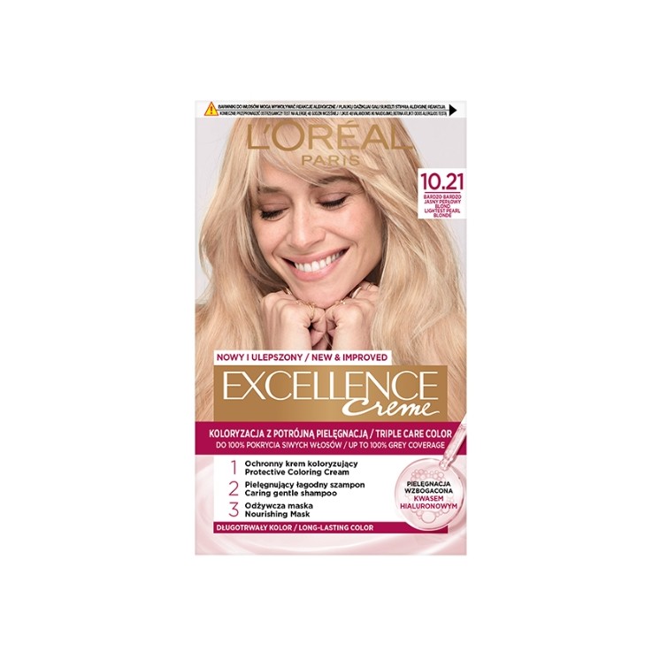 L'oreal Excellence Creme Haarverf /10.21/ Very Very Light Pearl Blond