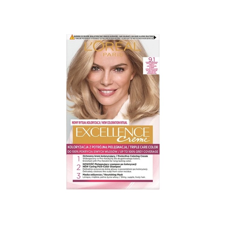 L'oreal Excellence Creme Haarverf /9.1/ Zeer Licht Blond