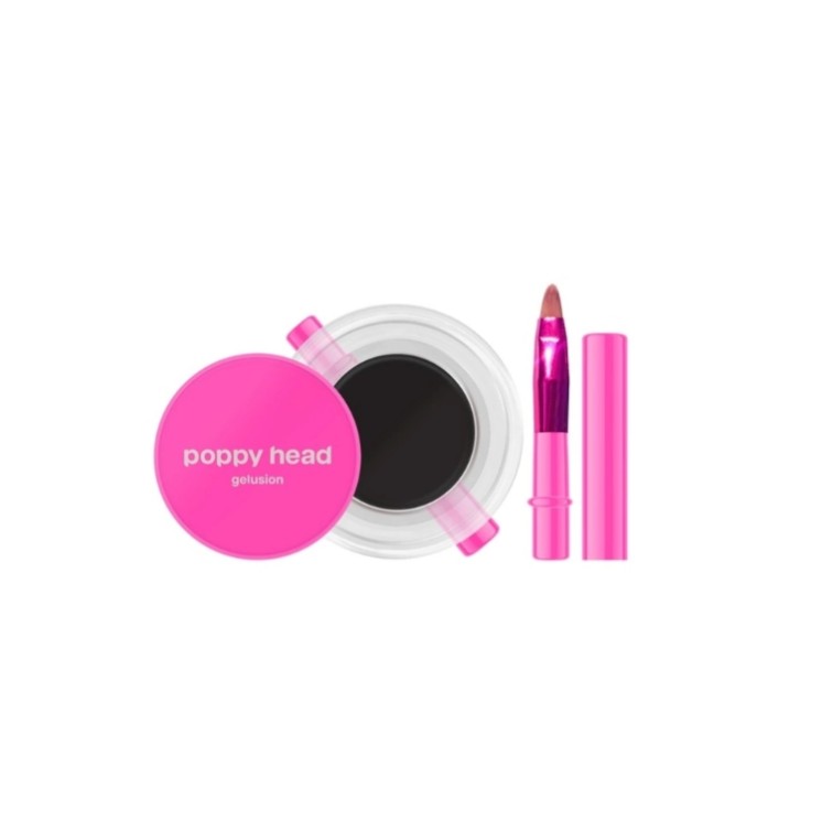 Poppy Head Gelusion Eyeliner w żelu z pędzelkiem /01/ Darkspell 5 g