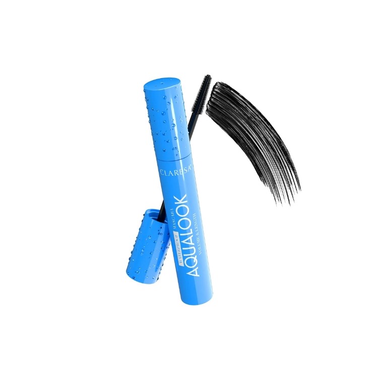 Claresa Aqualook Verdikkende en Verlengende Waterbestendige Mascara Black 8 g