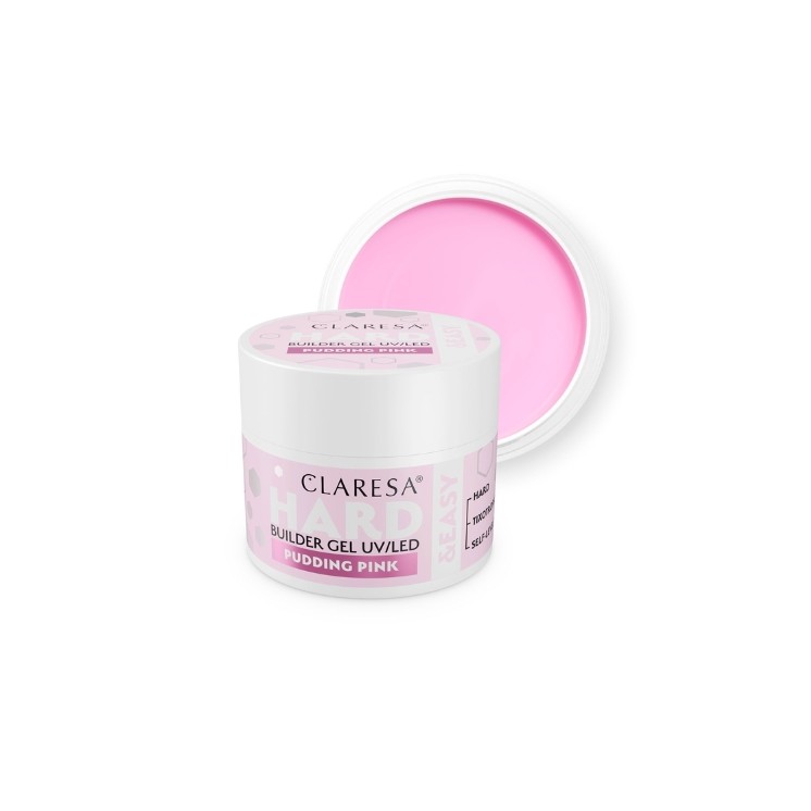 Claresa Hard & Easy Pudding Pink Nail Builder Gel 45 g