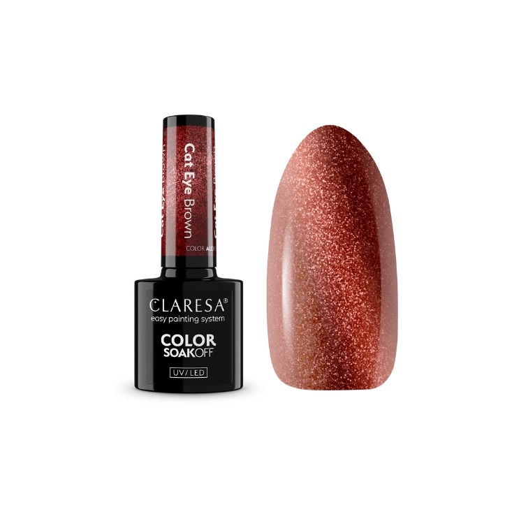 Claresa Alchemy Cat Eye Hybrid Nail Polish Brown 5