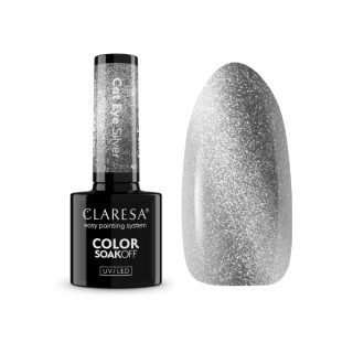 Claresa Alchemy Cat Eye Hybrid Nail Polish Silver 5