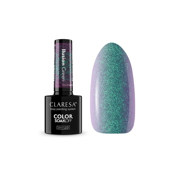 Claresa Alchemy Illusion Hybrid Nail Polish Green 5