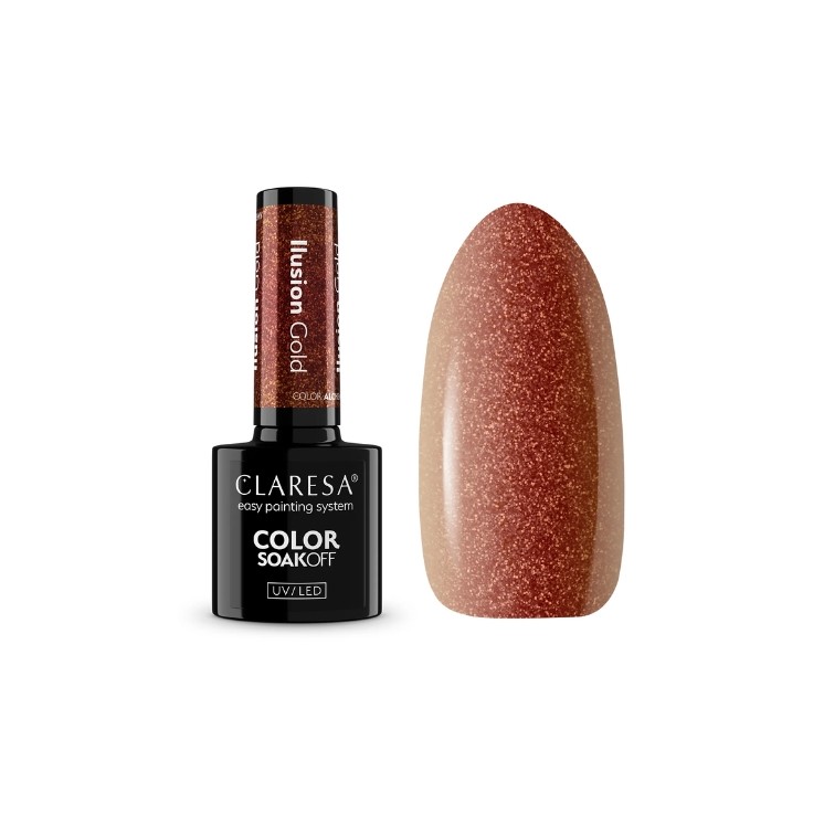 Claresa Alchemy Illusion Lakier hybrydowy do paznokci Gold 5 g 