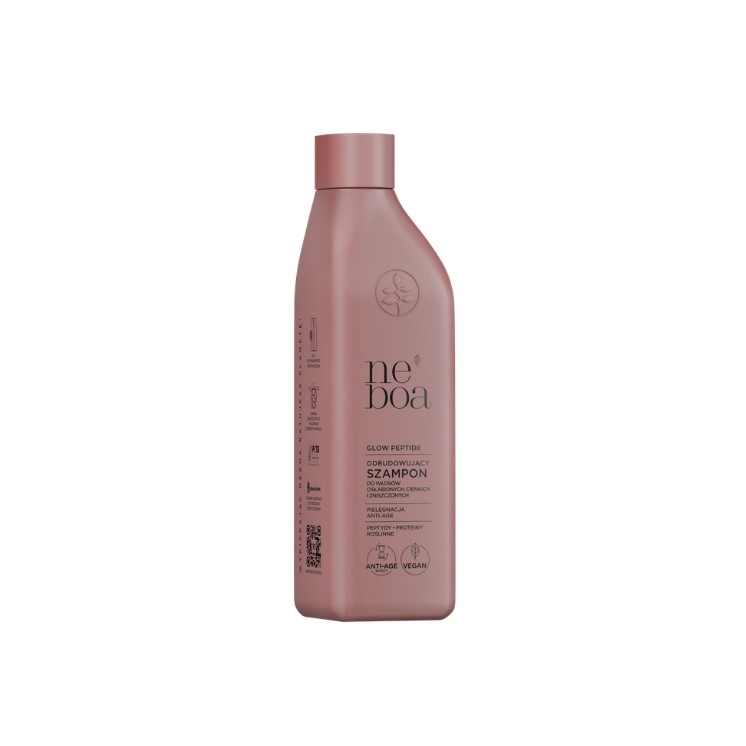 Neboa Glow Peptide Shampoo for weakened, thin and damaged hair, rebuilding, anti-age care 300 ml