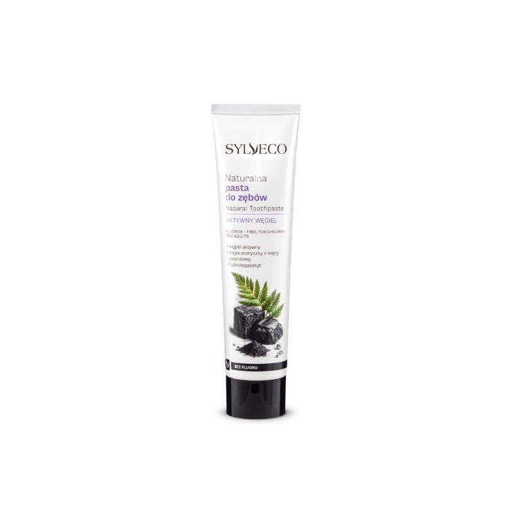 Sylveco Natural Toothpaste with Activated Carbon, Fluoride-Free, 100 ml