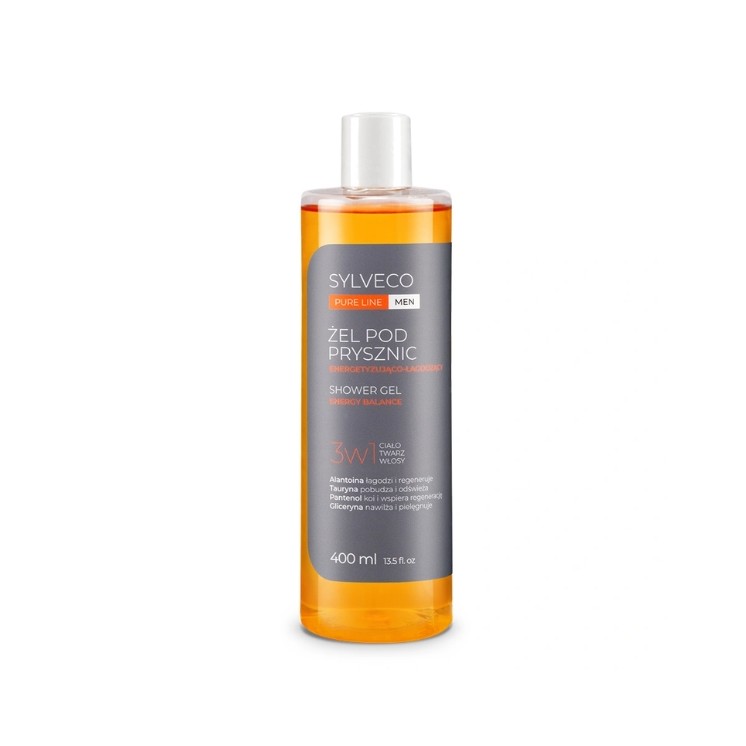 Sylveco Pure Line Men 3w1 energetyzująco-łagodzący Żel pod prysznic 400 ml