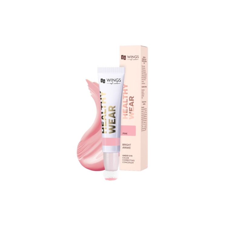 AA Wings of Color Healthy Wear Bright Awake Korektor rozjaśniający cienie pod oczami Pink 13 ml