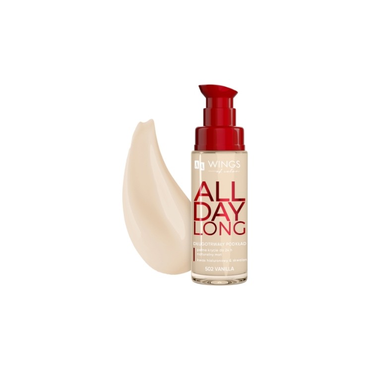 AA Wings of Color All Day Long długotrwały Podkład do twarzy /502/ Vanilla 30 ml
