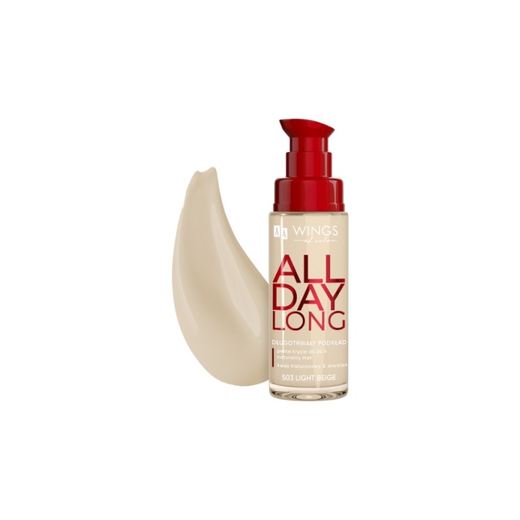 AA Wings of Color All Day Long długotrwały Podkład do twarzy /503/ Light Beige 30 ml