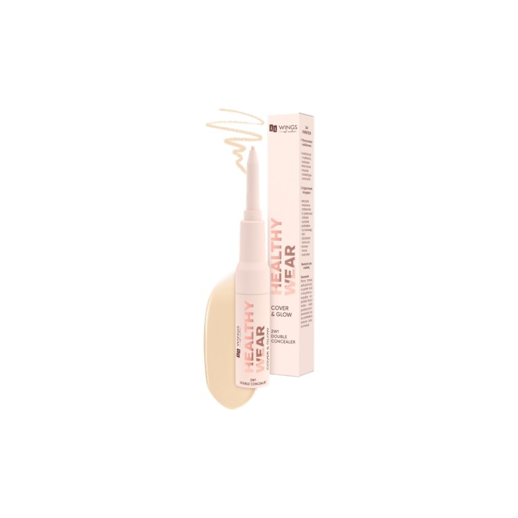 AA Wings of Color Healthy Wear Double Concealer Cover & Glow Korektor 2w1 /300/ Ivory 0, 2 g + 7 g