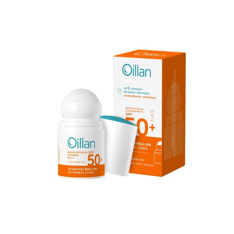 Oillan Protective Roll-on Sunscreen for Face and Body SPF50 for Sensitive Skin 50 ml