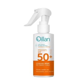 Oillan beschermende zonnebrandspray voor gezicht en lichaam SPF50 voor de gevoelige huid 125 ml