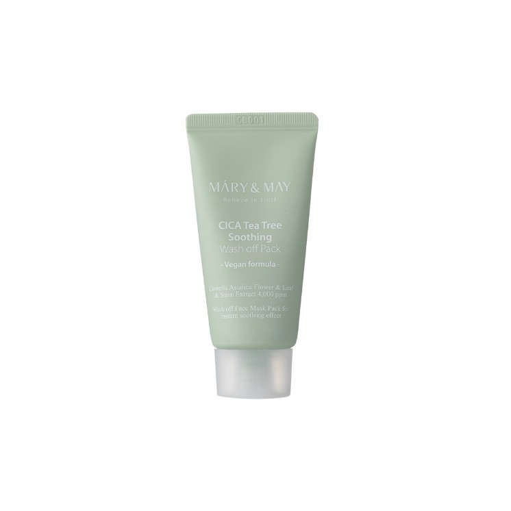 Mary&May Vegan CICA Tea Tree Soothing Wash Off Pack Maseczka glinkowa 30 g