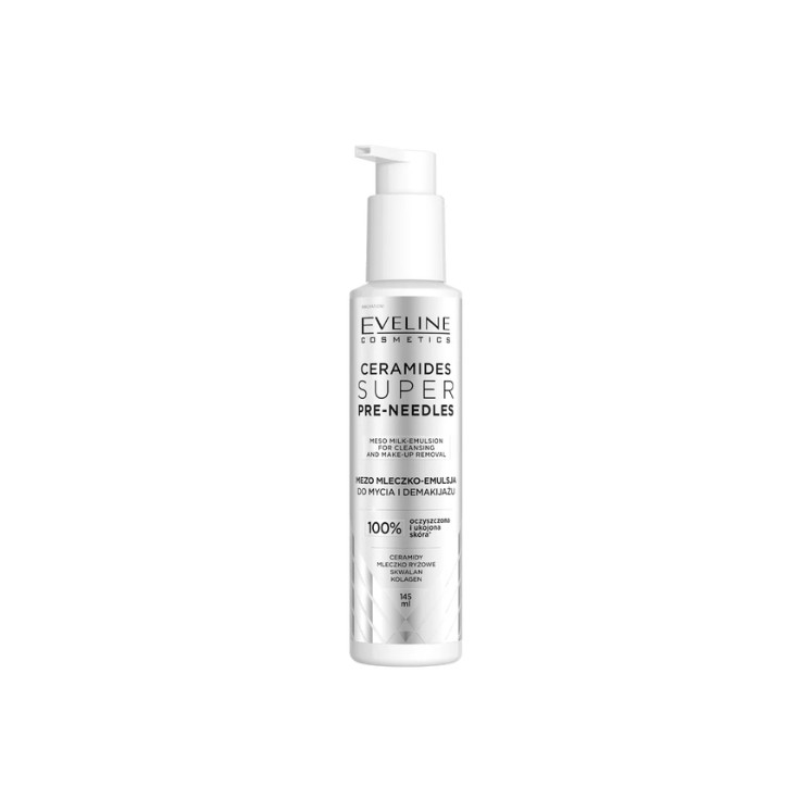 Eveline Ceramides Super Pre-needles Mezo Cleansing and Makeup Removal Milk-Emulsion 145 ml