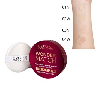 Eveline Wonder Match Covering Cushion Foundation with Niacinamide /03N/ Nude 15 g