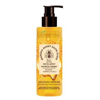 Bielenda MANUKA HONEY NUTRI ELIXIR Beruhigendes und feuchtigkeitsspendendes Mizellen-Gesichtsreinigungsgel 200 g