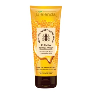Bielenda MANUKA HONEY NUTRI ELIXIR Reinigende en hydraterende gezichtsreinigingsschuim 175 g